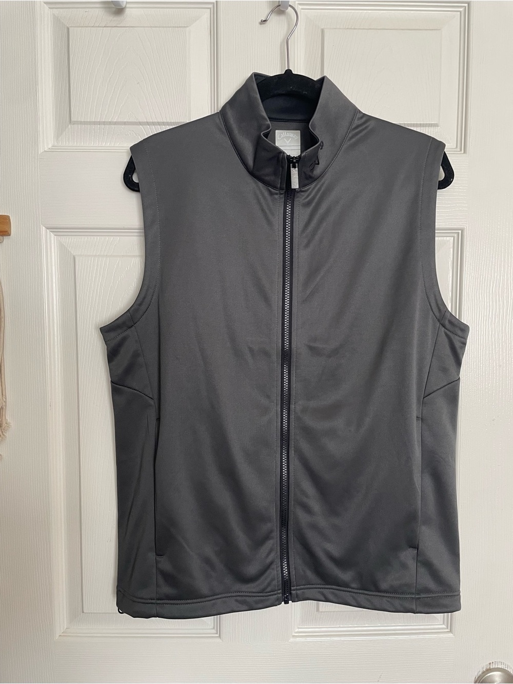 NWOT Callaway Mens Medium Grey Vest Midweight Fleece with Pockets